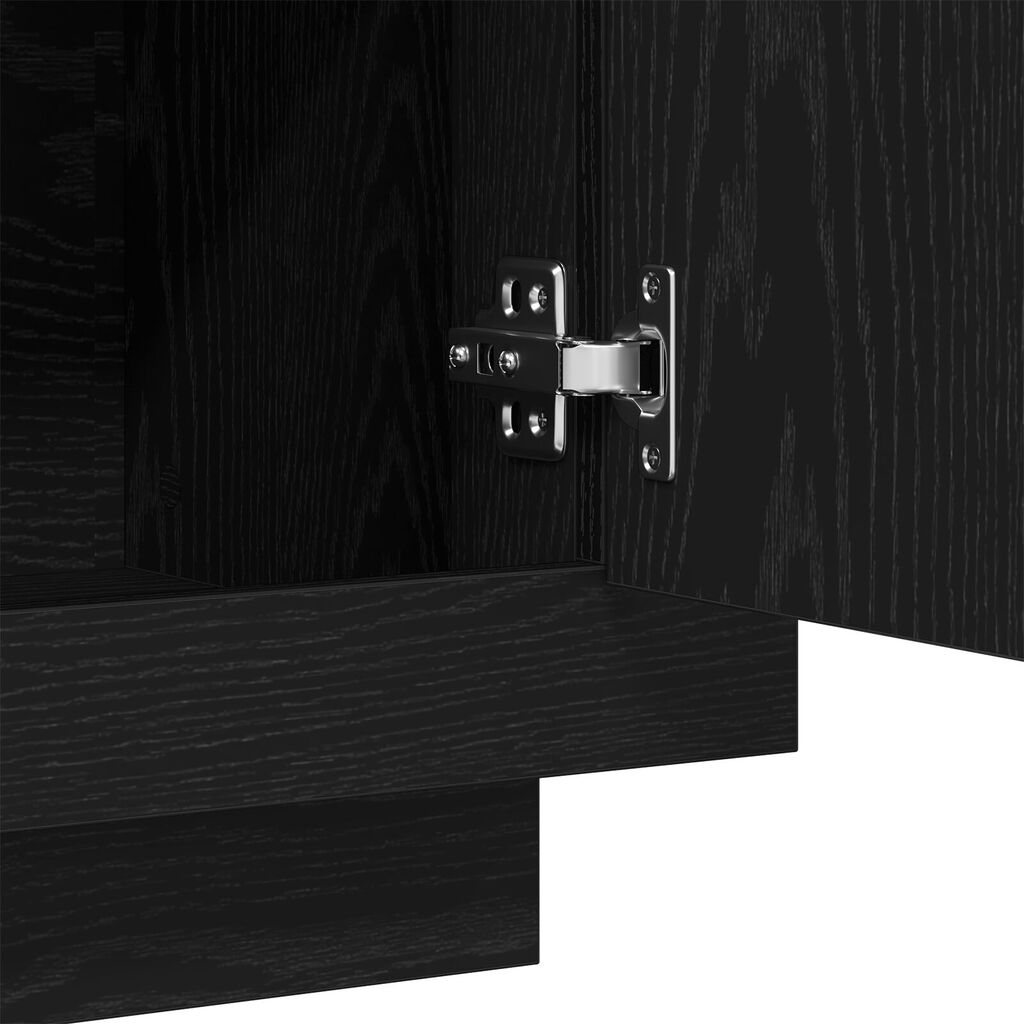 vidaXL Ντουλάπα Μαύρο Δρύς 80x40x75 εκ Επεξεργασμένο Ξύλο