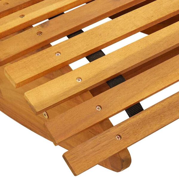 vidaXL Ξαπλώστρες με Κούνια 2 pcs Καφέ 154 x 60 x 74 εκ