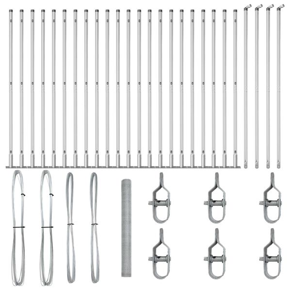 vidaXL &Sigma;&tau;ύ&lambda;&omicron;&sigmaf; &Pi;&epsilon;&rho;&iota;&phi;&rho;ά&xi;&epsilon;&omega;&nu; &Alpha;&sigma;&eta;&mu;ί 50 x 1,5 &mu;. (13 mm &delta;ί&chi;&tau;&upsilon;) &Alpha;&tau;&sigma;ά&lambda;&iota;