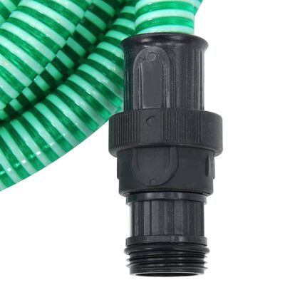 vidaXL Σωλήνας Αναρρόφησης με Συνδέσεις από PVC Πράσινος 10 μ/1" PVC