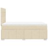 vidaXL Κρεβάτι Boxspring με Στρώμα Κρεμ 120x190 εκ. Υφασμάτινο