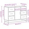 vidaXL Ντουλάπι Μπάνιου Νιπτήρα Γκρι Sonoma 80 x 33 x 60εκ. Επεξ. Ξύλο