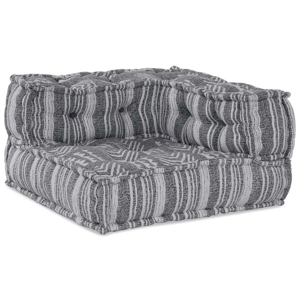 vidaXL Μοντέρνος Πούφ Σαλονιού 3 Θέσεων - Light Grey Fabric, Εύκολη Μετατροπή