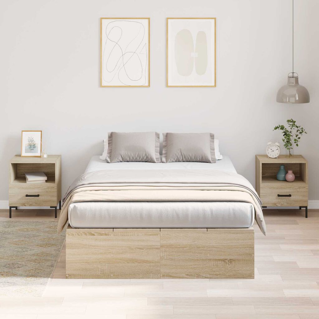 vidaXL Κρεβάτι Αποθήκης Σονομά Οξιά 120x200 cm