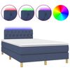 vidaXL &Kappa;&rho;&epsilon;&beta;ά&tau;&iota; Boxspring &mu;&epsilon; &Sigma;&tau;&rho;ώ&mu;&alpha; & LED &Mu;&pi;&lambda;&epsilon; 120x190&epsilon;&kappa;. &Upsilon;&phi;&alpha;&sigma;&mu;ά&tau;&iota;&nu;&omicron;