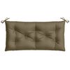 vidaXL Μαξιλάρια Πάγκου Κήπου 2 τεμ. Taupe Μελανζέ 100x50x7 εκ. Ύφ.