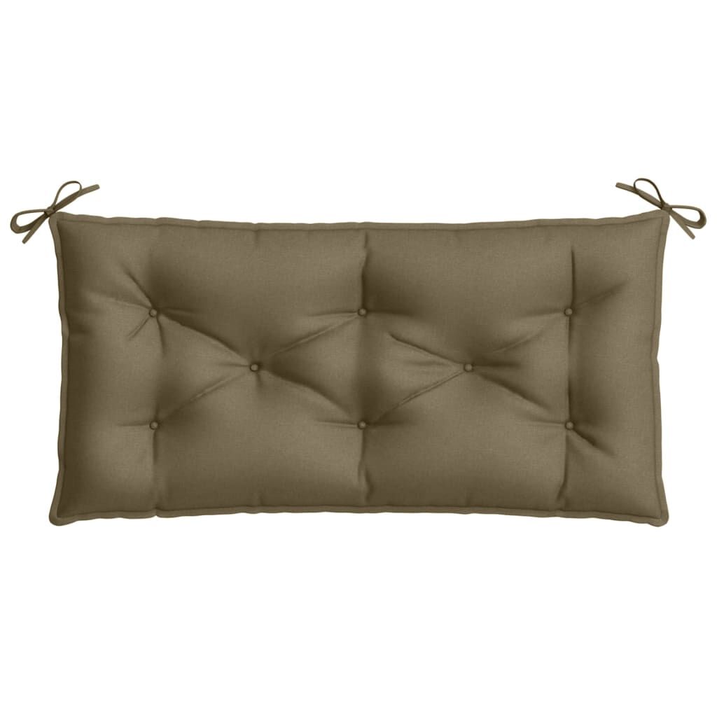 vidaXL Μαξιλάρια Πάγκου Κήπου 2 τεμ. Taupe Μελανζέ 100x50x7 εκ. Ύφ.
