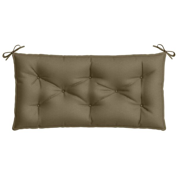 vidaXL Μαξιλάρια Πάγκου Κήπου 2 τεμ. Taupe Μελανζέ 100x50x7 εκ. Ύφ.