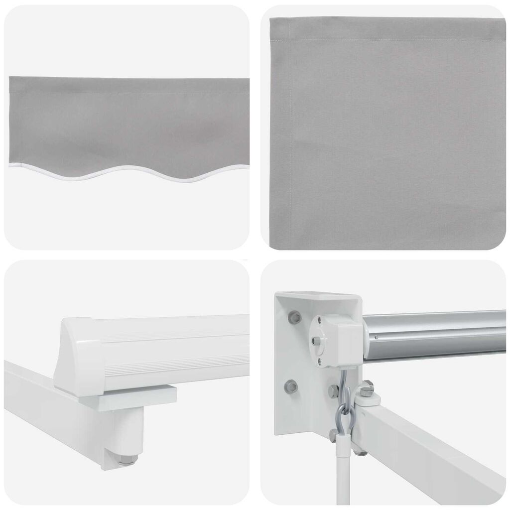 vidaXL Ανασυρόμενη Τέντα Ανοιχτό Γκρι 400x300 cm