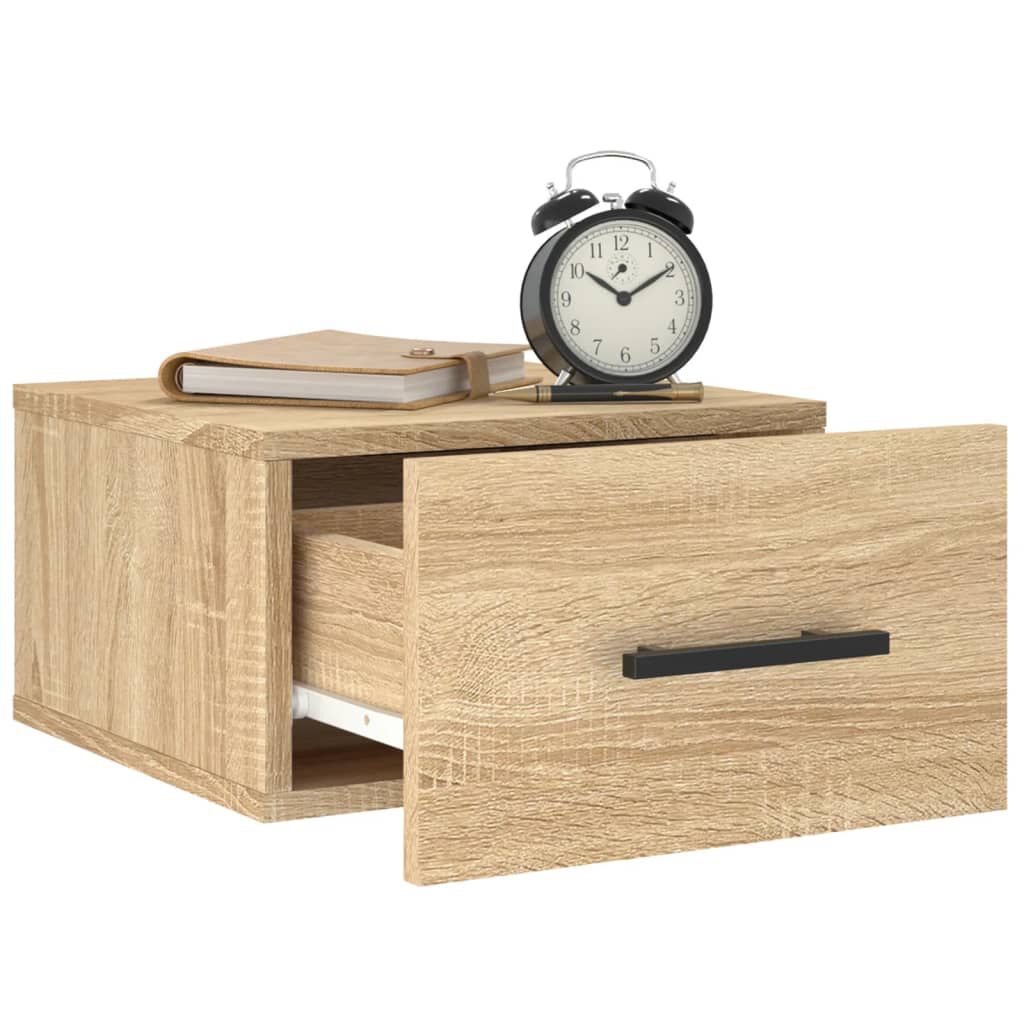 vidaXL Κομοδίνα Επιτοίχια 2 τεμ. Sonoma Δρυς 35 x 35 x 20 εκ.
