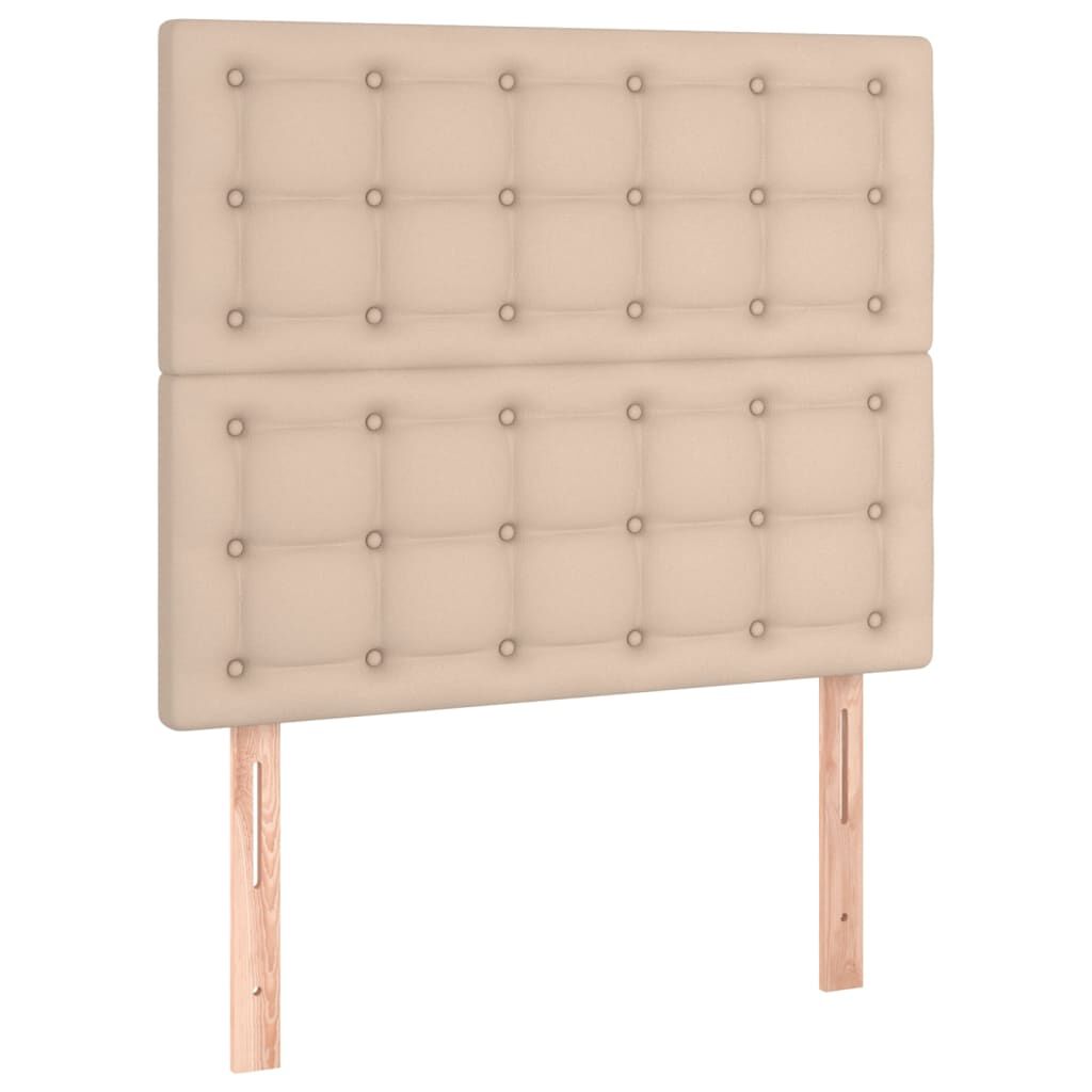 vidaXL Κρεβάτι Boxspring με Στρώμα Καπουτσίνο 100x200εκ.από Συνθ.Δέρμα