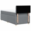 vidaXL Κρεβάτι Boxspring με Στρώμα Ανοιχτό Γκρι 90x200 εκ. Υφασμάτινο