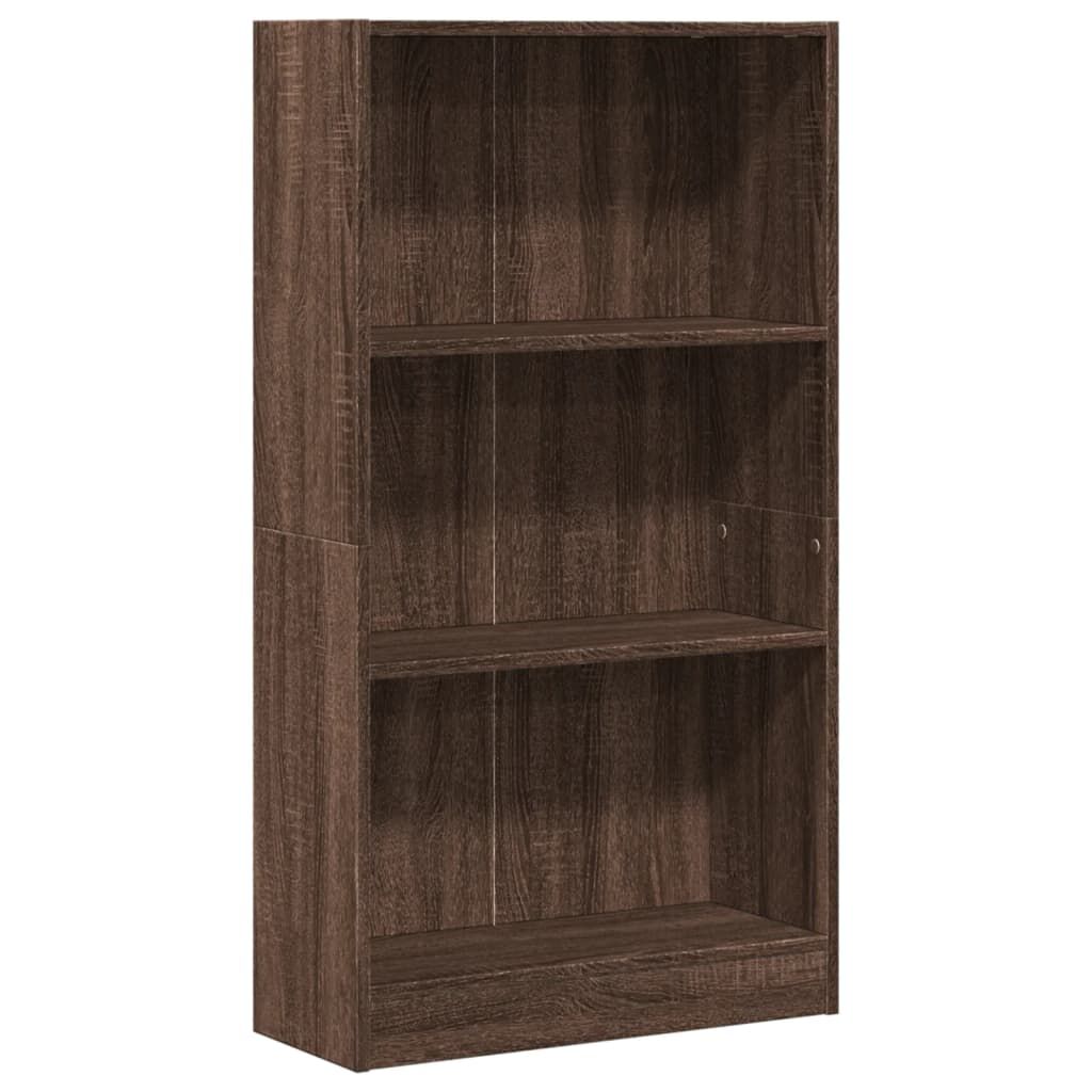 vidaXL Βιβλιοθήκη Καφέ Δρυς 60x24x109 εκ. από Επεξεργασμένο Ξύλο