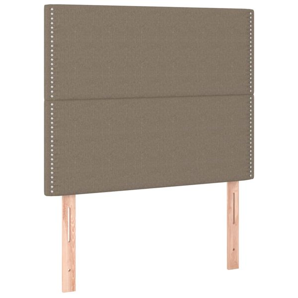 vidaXL Σκελετός Κρεβατιού Χωρίς Στρώμα Taupe 100 x 200 εκ. Υφασμάτινο