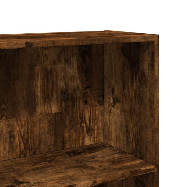vidaXL Βιβλιοθήκη Καπνιστή Δρυς 80x24x143 εκ. από Επεξεργασμένο Ξύλο