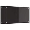 vidaXL Πίσω Πάνελ Κουζίνας Μαύρο 70 x 40 cm σκληρυμένο γυαλί