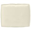 vidaXL Μαξιλάρι παλέτας για πλάτη Κρεμ 50 x 40 x 12 cm Ύφασμα Oxford