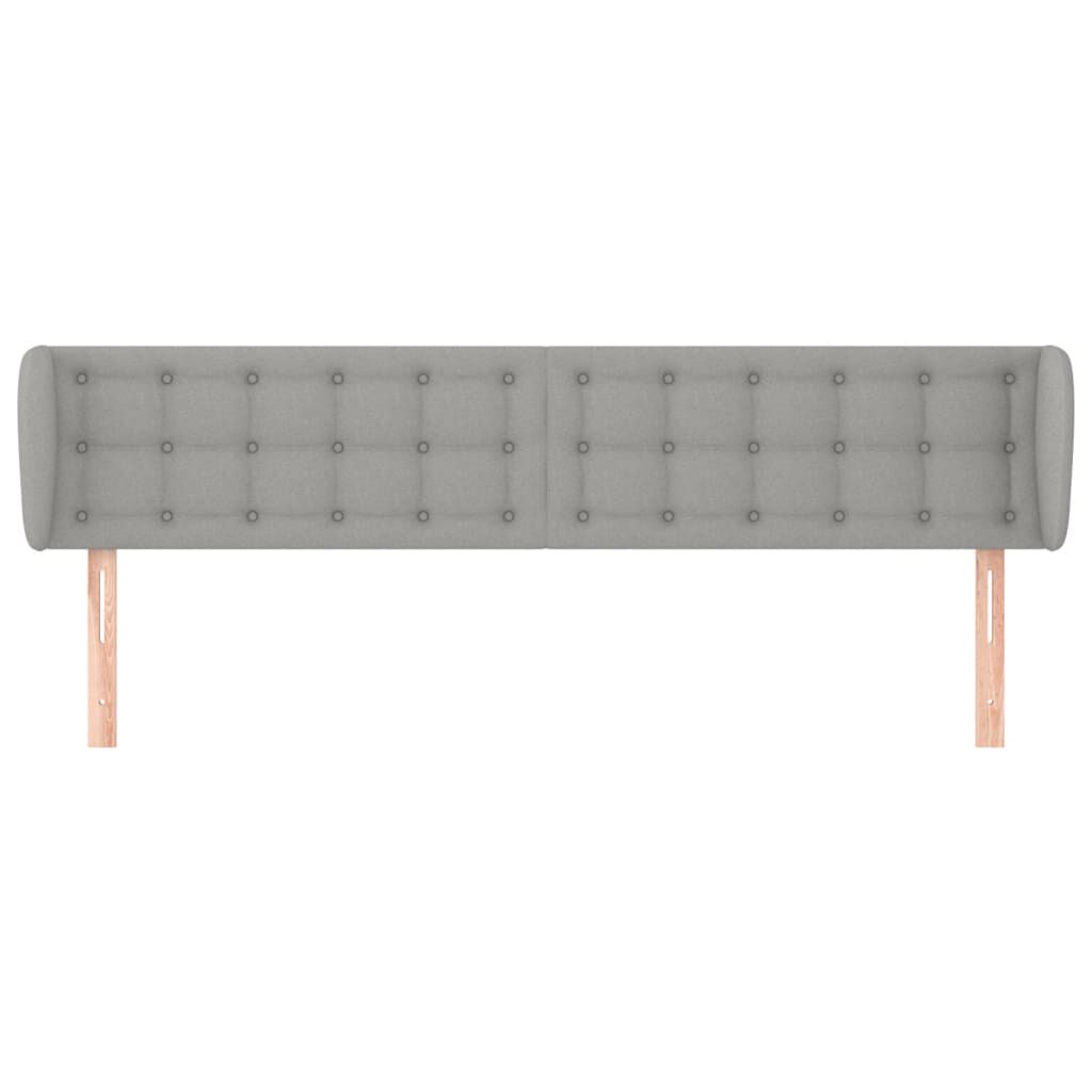 vidaXL Κεφαλάρι με Πτερύγια Ανοιχτό Γκρι 203x23x78/88 εκ. Υφασμάτινο