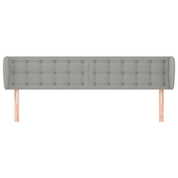 vidaXL Κεφαλάρι με Πτερύγια Ανοιχτό Γκρι 203x23x78/88 εκ. Υφασμάτινο