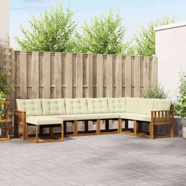 vidaXL &Sigma;&epsilon;&iota;&rho;ά &Kappa;&alpha;&nu;&alpha;&pi;έ &Epsilon;&xi;&omega;&tau;&epsilon;&rho;&iota;&kappa;&omicron;ύ &mu;&epsilon; &mu;&alpha;&xi;&iota;&lambda;ά&rho;&iota; 8 pcs &Phi;&upsilon;&sigma;&iota;&kappa;ό &kappa;&alpha;&iota; &Kappa;&rho;έ&mu;&alpha;