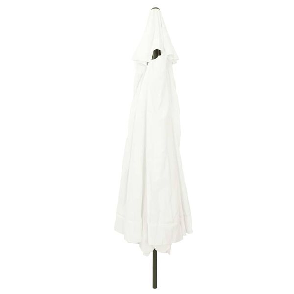 vidaXL Ομπρέλα Κήπου Λευκό και Μαύρο 395 x 395 x 245 εκ.