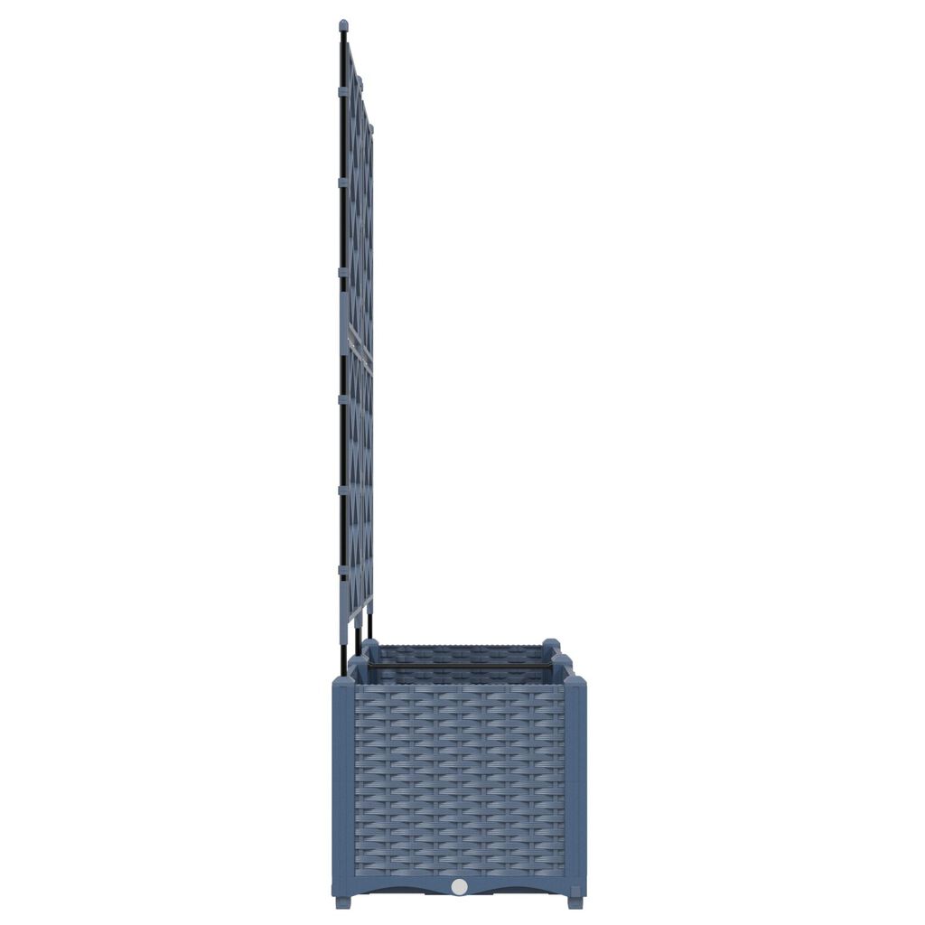 vidaXL Γλάστρα Κήπου με Πλέκτη 2 τεμ Γκρι 80x40x143 εκ
