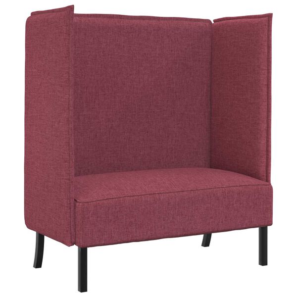 vidaXL Καναπές Υψηλού Πίσω Μπορντό 109x56x121 cm Υφάσματος