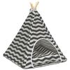 vidaXL Teepee &gamma;&iota;&alpha; &kappa;&alpha;&tau;&omicron;&iota;&kappa;ί&delta;&iota;&alpha; &mu;&epsilon; &mu;&alpha;&xi;&iota;&lambda;ά&rho;&iota; 50 x 50 x 60 cm &Pi;&omicron;&lambda;&upsilon;&epsilon;&sigma;&tau;έ&rho;&alpha;&sigmaf;