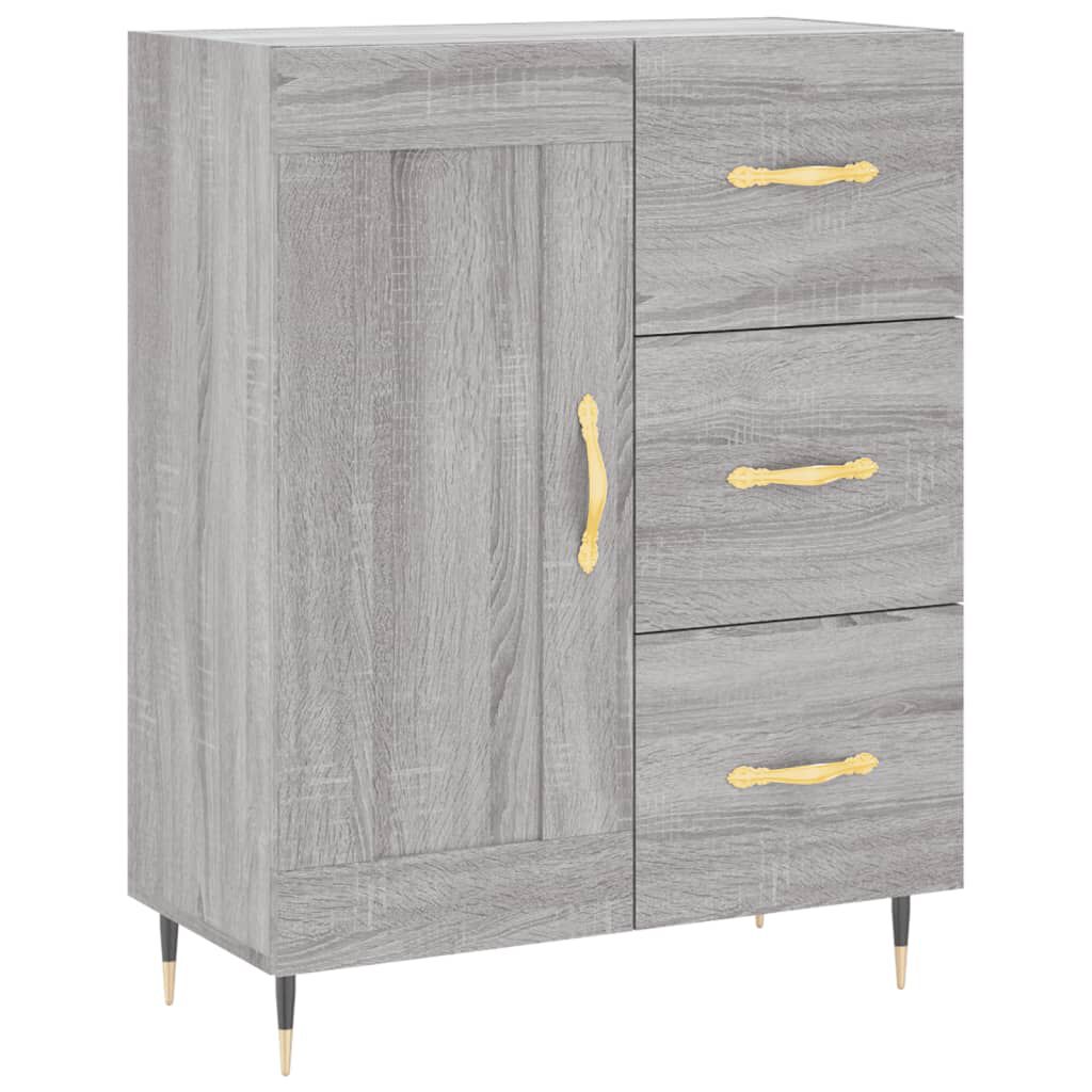 vidaXL Ντουλάπι Γκρι Sonoma 69,5 x 34 x 180 εκ. Επεξεργασμένο Ξύλο