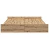 vidaXL Κρεβάτι με αποθηκευτικό χώρο artisan δρυς 150 x 200 cm