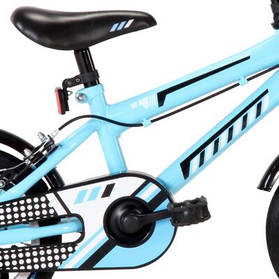 vidaXL Ποδήλατο Παιδικό Μαύρο / Μπλε 12 Ιντσών
