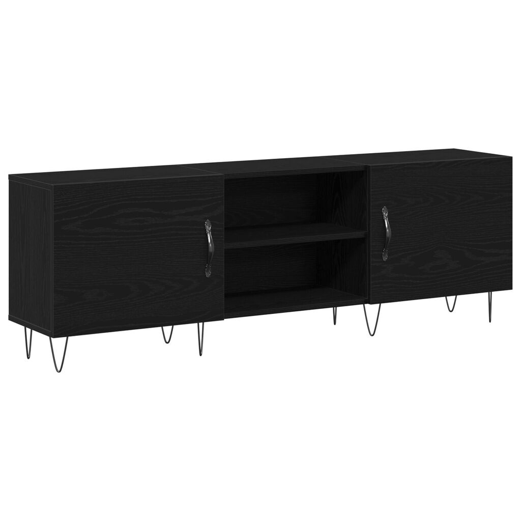 vidaXL Μονάδα τηλεόρασης Μαύρο Δρυς 150x30x50 εκ Επεξεργασμένο ξύλο