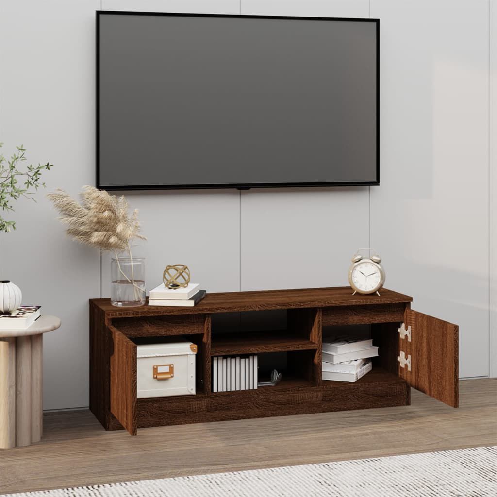 vidaXL Έπιπλο Τηλεόρασης με Πόρτα Καφέ Δρυς 102 x 30 x 36 εκ.