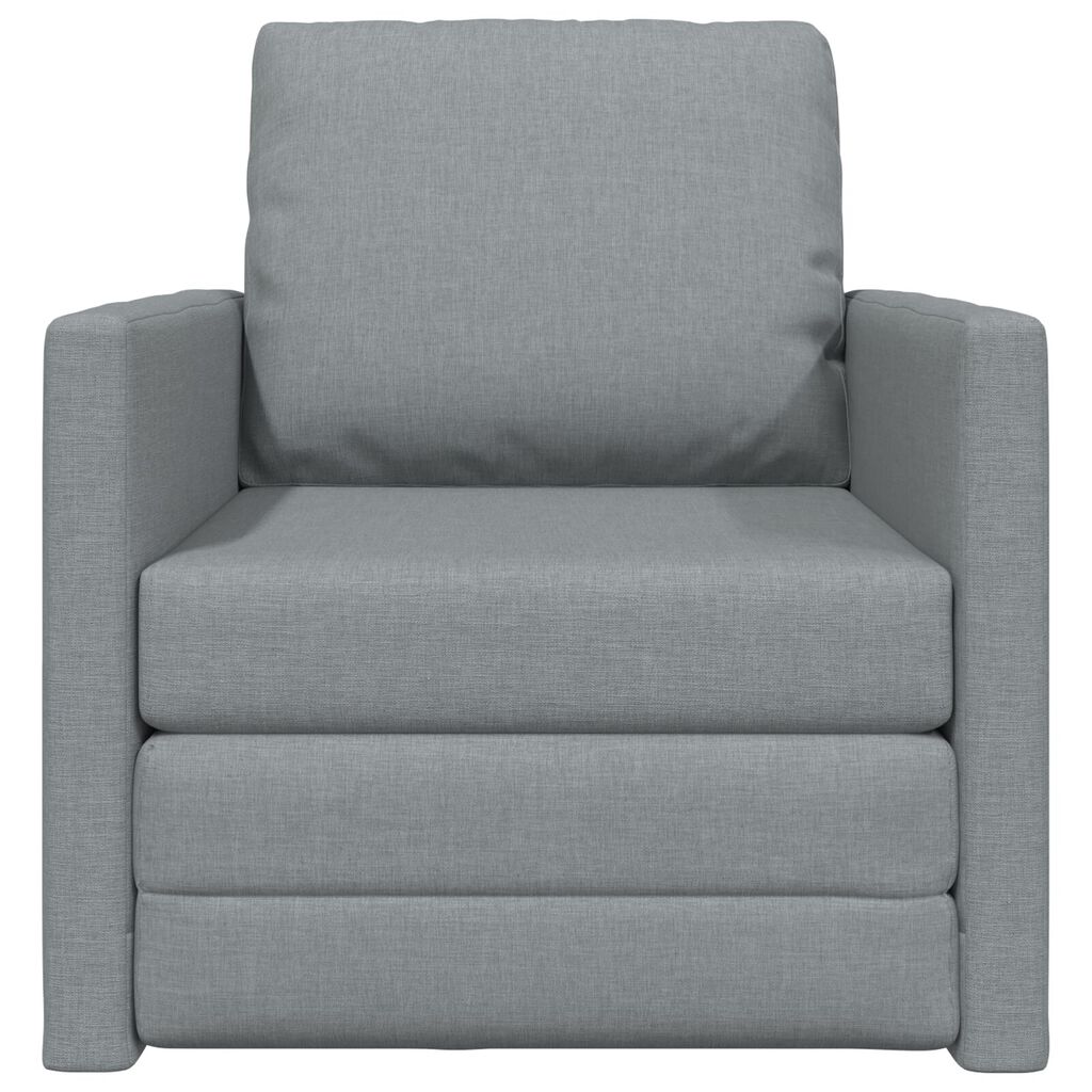 vidaXL Καναπές-Κρεβάτι Δαπέδου 2 σε 1 Αν. Γκρι 112x174x55 εκ. Ύφασμα