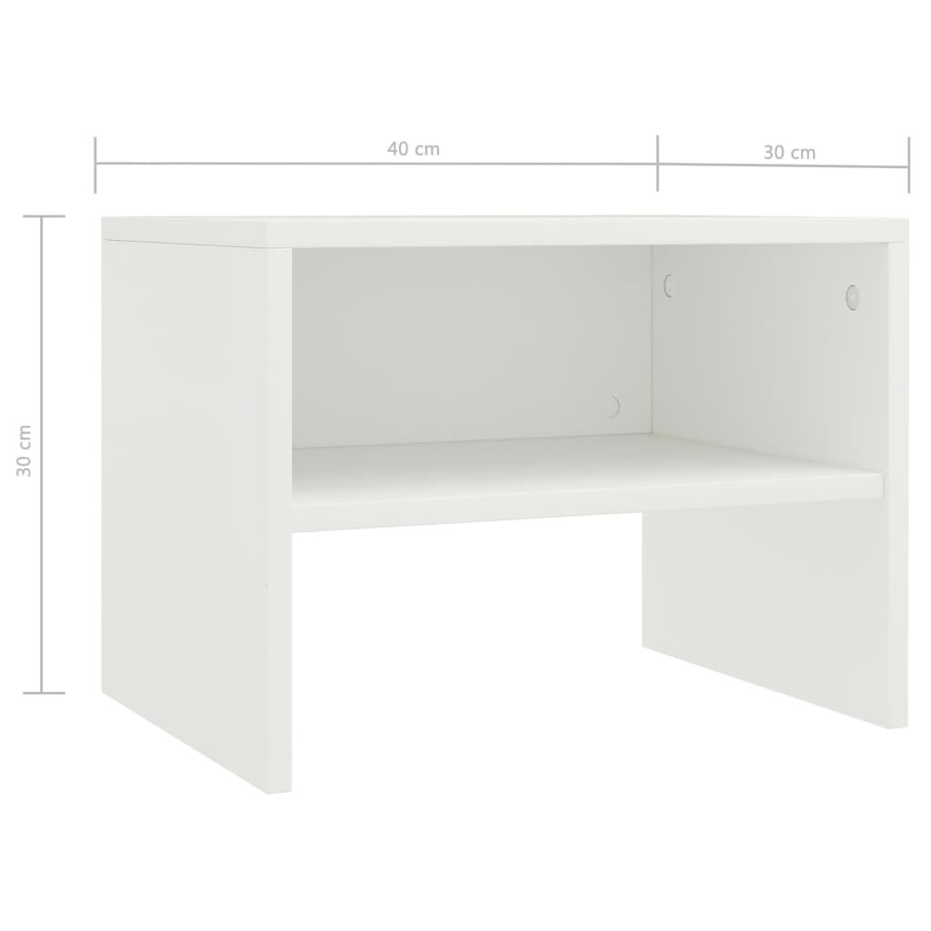 vidaXL Κομοδίνα 2 τεμ. Λευκά 40 x 30 x 30 εκ. από Επεξ. Ξύλο