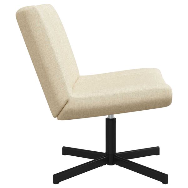 vidaXL Περιστρεφόμενη καρέκλα Κρεμ 63 x 75 x 76 εκ ύφασμα