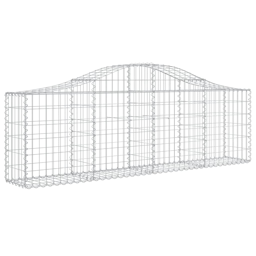 vidaXL Συρματοκιβώτια Τοξωτά 13 τεμ. 200x30x60/80 εκ. Γαλβαν. Ατσάλι