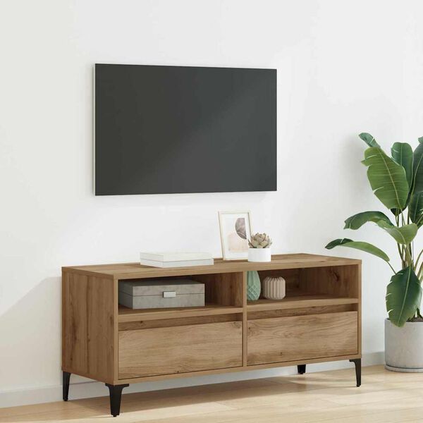 vidaXL &Nu;&tau;&omicron;&upsilon;&lambda;ά&pi;&iota; TV &mu;&epsilon; &sigma;&upsilon;&rho;&tau;ά&rho;&iota; Artisan Oak 100 x 34,5 x 44,5 &epsilon;&kappa;.