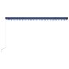 vidaXL Τέντα με Αισθητήρα Ανέμου & LED Μπλε / Λευκή 500 x 300 εκ.