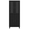 vidaXL Highboard 2 pcs &Mu;&alpha;ύ&rho;&eta; &Omicron;&xi;&upsilon;ά &Sigma;ύ&nu;&theta;&epsilon;&tau;&omicron; &Xi;ύ&lambda;&omicron; &kappa;&alpha;&iota; &Gamma;&upsilon;&alpha;&lambda;ί