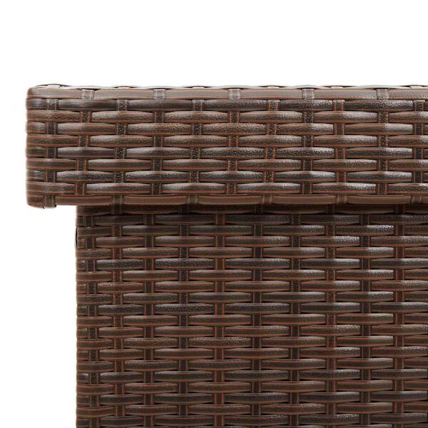 vidaXL Κουτί Αποθήκευσης Κήπου με Ρόδες 110x55x73 εκ. Συνθετικό Ρατάν