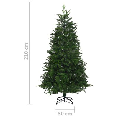 vidaXL Χριστουγεννιάτικο Δέντρο Τεχν. LED/Μπάλες Πράσινο 210 εκ PVC/PE