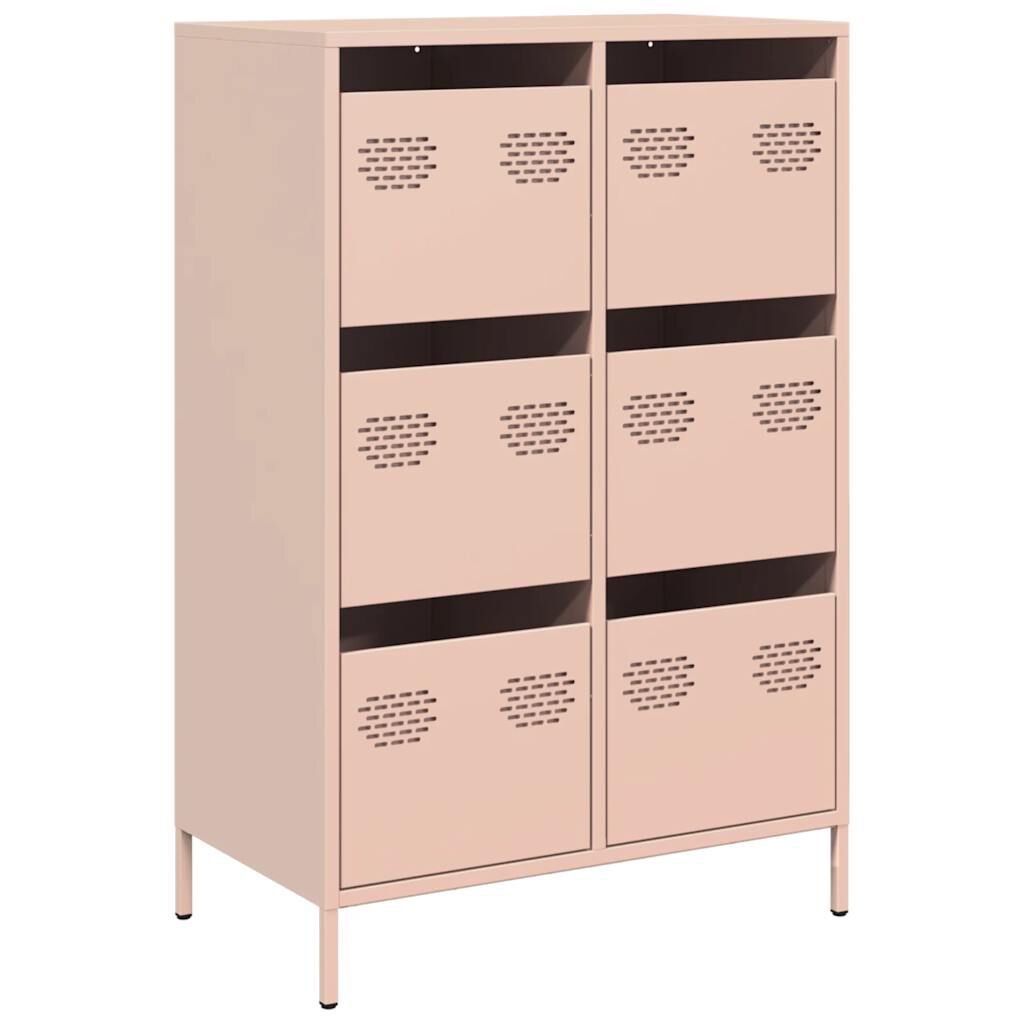 vidaXL Ντουλάπι Ροζ 68 x 39 x 101,5 εκ. από Χάλυβα