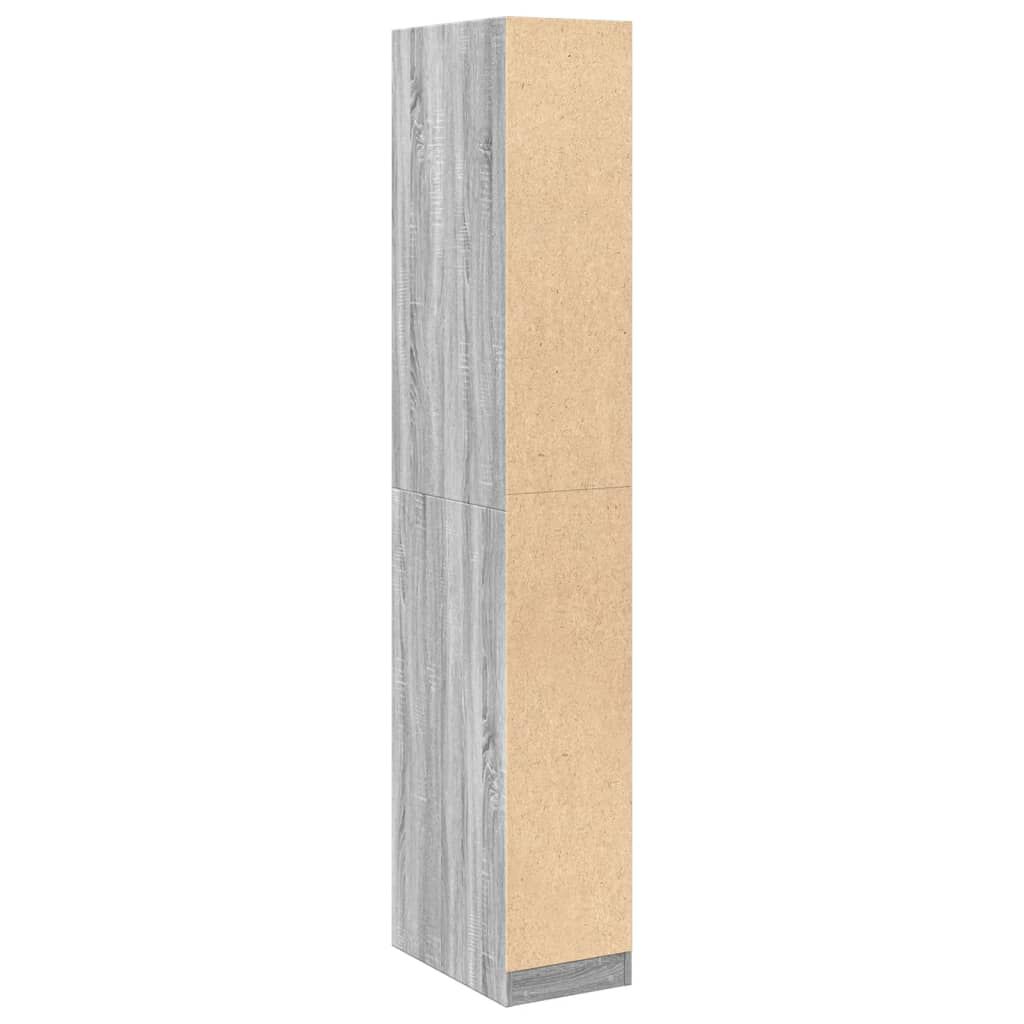 vidaXL Ντουλάπα Γκρι Sonoma 30x50x200 εκ. από Επεξεργασμένο Ξύλο