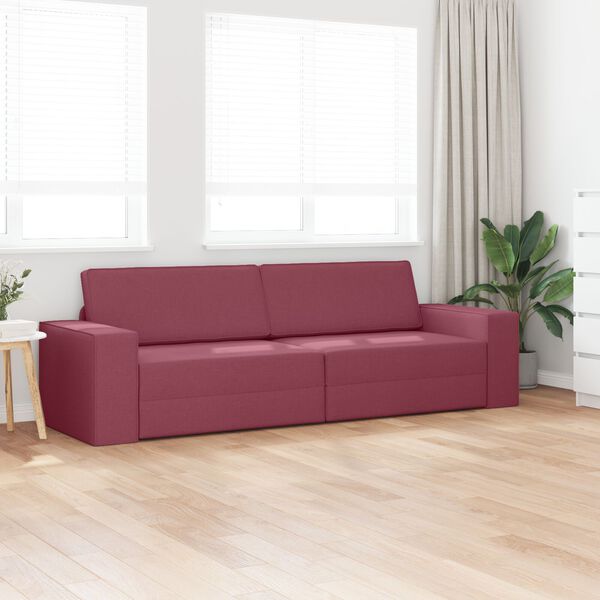 vidaXL Καναπέ-Κρεβάτι Μπορντό 245 x 78 x 77 εκ. ύφασμα
