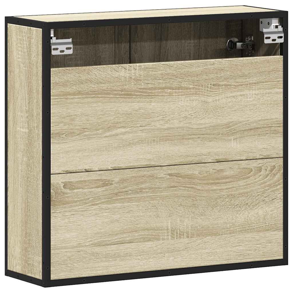vidaXL Ντουλάπι καθρέφτη μπάνιου Sonoma Oak 65x20x60 cm