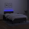 vidaXL &Kappa;&rho;&epsilon;&beta;ά&tau;&iota; Boxspring &mu;&epsilon; &Sigma;&tau;&rho;ώ&mu;&alpha; & LED &Mu;&alpha;ύ&rho;&omicron; 120x190 &epsilon;&kappa;. &Upsilon;&phi;&alpha;&sigma;&mu;ά&tau;&iota;&nu;&omicron;