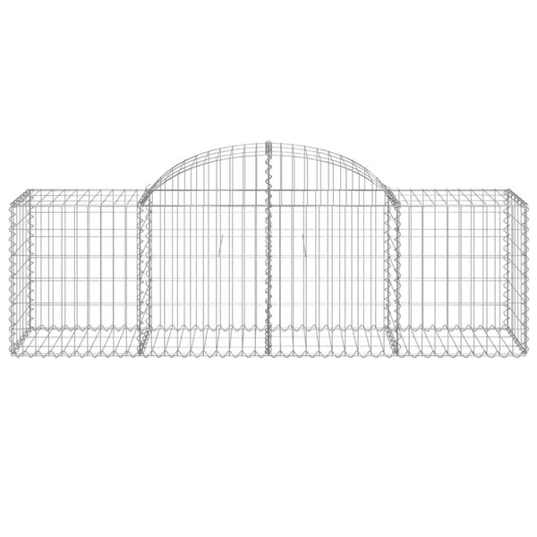 vidaXL Συρματοκιβώτια Τοξωτά 5 τεμ. 200x50x60/80 εκ. Γαλβαν. Ατσάλι