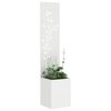 vidaXL Οθόνη Ιδιωτικότητας Κήπου Floral Λευκό 32 x 140 εκ.