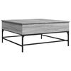 vidaXL Τραπεζάκι Σαλονιού Γκρι Sonoma 95x95x45 εκ Επεξ Ξύλο + Μέταλλο